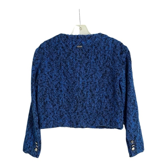 Boss Janoa Jacket Blazer in Blue Black Tweed Size 8 - Picture 6 of 11